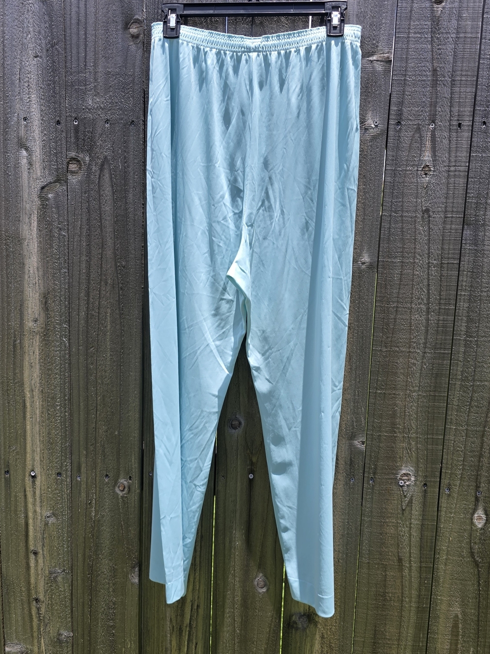 Vintage Vanity Fair Pajama Set Womens 38 Blue Nylon Tricot Crochet Lace USA - Picture 7 of 10
